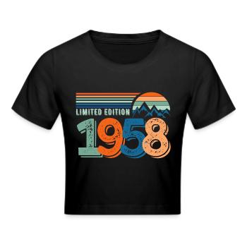 Limitierte Auflage 1958 - Frauen Cropped T-Shirt - Schwarz - Vorne - Marisol (170cm)