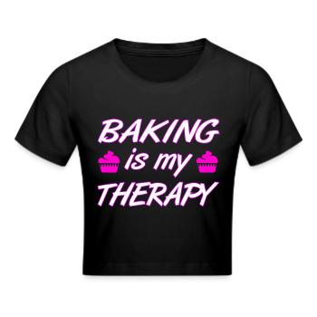 Bake - Cropped T-Shirt - black - Front - Marisol (170cm)