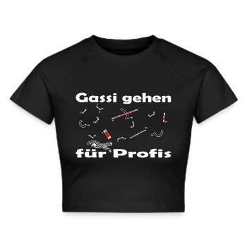 Agility Parcurs - Frauen Cropped T-Shirt - Schwarz - Vorne - Marisol (170cm)
