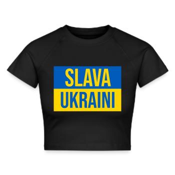 Slava Ukraini - Crop top - noir - Devant - Marisol (170cm)