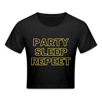Party - Frauen Cropped T-Shirt - Schwarz - Vorne - Marisol (170cm)