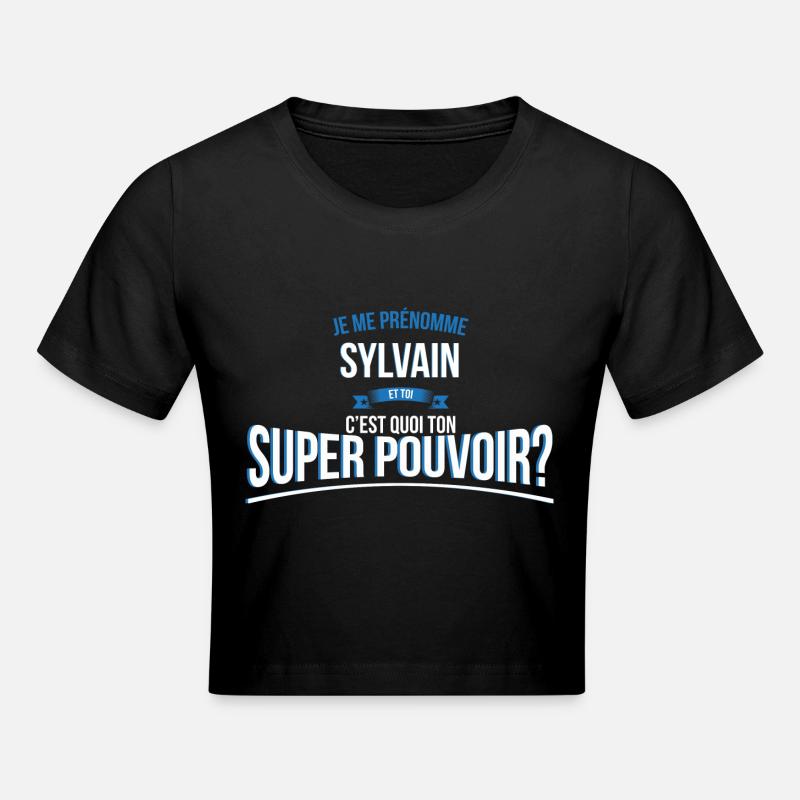 Sylvain super pouvoir cadeau - Crop top - noir