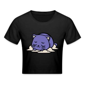 bébé chat qui dort - Crop top - noir - Devant - Marisol (170cm)