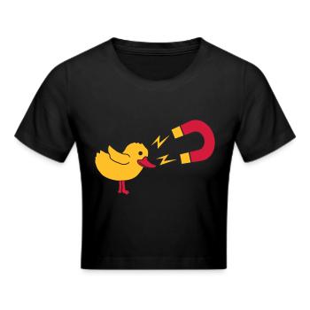 Logo Chick Magnet Womanizer - Cropped T-Shirt - black - Front - Marisol (170cm)