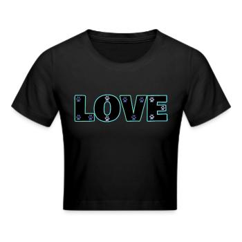 Amour pattes de chat bleu - Crop top - noir - Devant - Marisol (170cm)