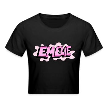 Grafitti Nom Emelie - Crop top - noir - Devant - Marisol (170cm)