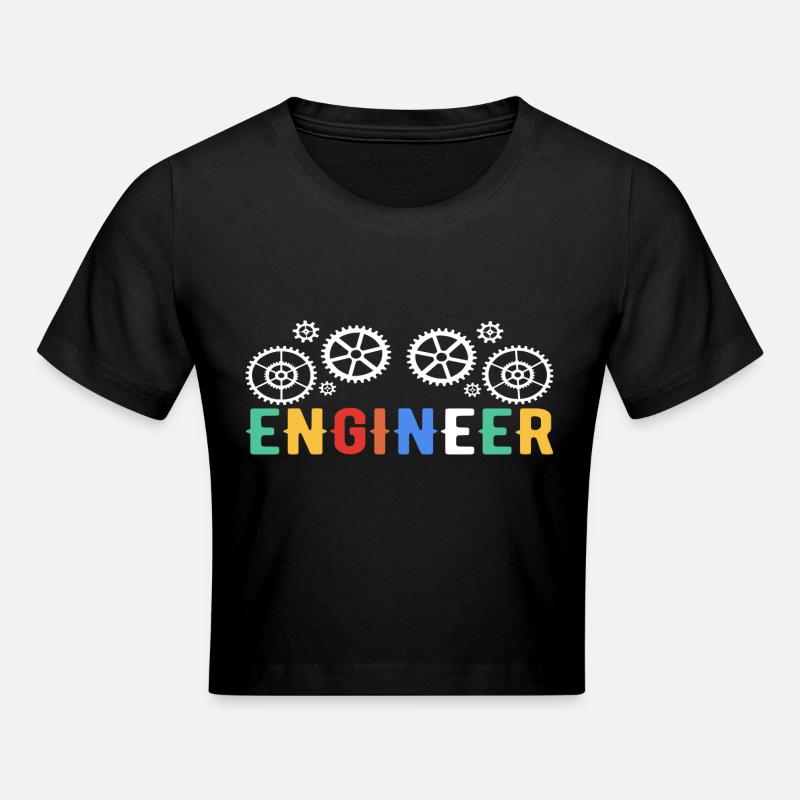 Engineer Ingenieur - Cropped T-Shirt - black