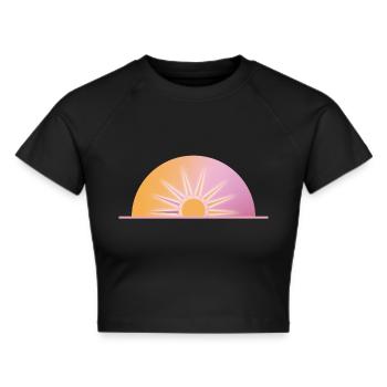 Lever de soleil pastel - Crop top - noir - Devant - Marisol (170cm)
