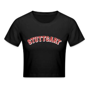 Stuttgart College - Frauen Cropped T-Shirt - Schwarz - Vorne - Marisol (170cm)