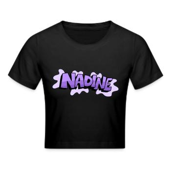 Grafitti Nom Nadine - Crop top - noir - Devant - Marisol (170cm)