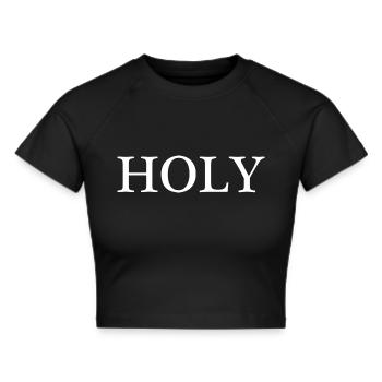 HOLY - Crop top - noir - Devant - Marisol (170cm)