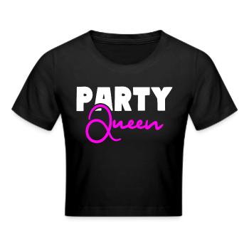 Party Queen Feiern Party Girls - Frauen Cropped T-Shirt - Schwarz - Vorne - Marisol (170cm)
