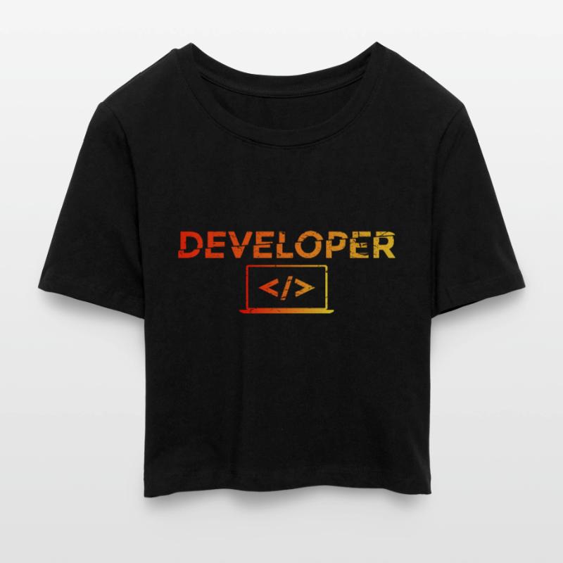 Developer - Informatik IT EDV PC Computer Shirt Cropped T-Shirt