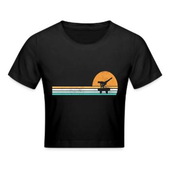 Gymnastics Turner Heartbeat Gift - Cropped T-Shirt - black - Front - Marisol (170cm)
