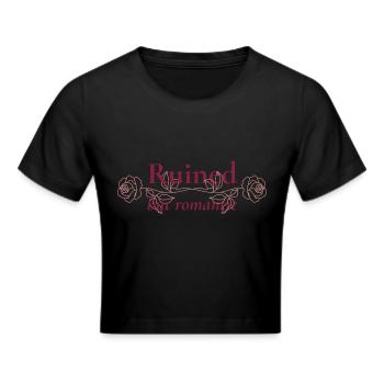 T-shirt ruiné mais romantique – Emotional Soft Girl - Crop top - noir - Devant - Marisol (170cm)