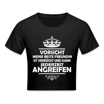 Beste Freundin - Frauen Cropped T-Shirt - Schwarz - Vorne - Marisol (170cm)