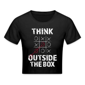Philosophy Thinking - Cropped T-Shirt - black - Front - Marisol (170cm)