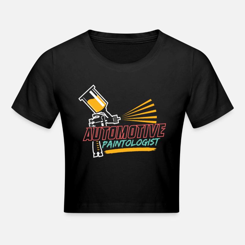 Car Painter Body Painter Car Mechanic - Cropped T-Shirt - black