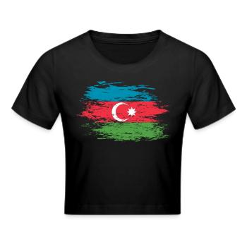 Azerbaijan used - Cropped T-Shirt - black - Front - Marisol (170cm)