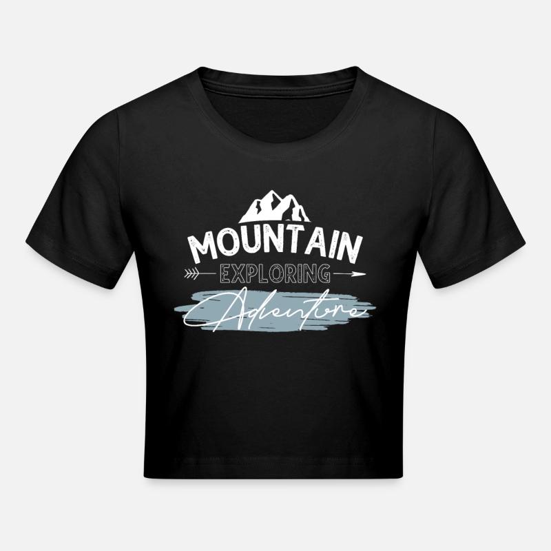 mountains - Cropped T-Shirt - black