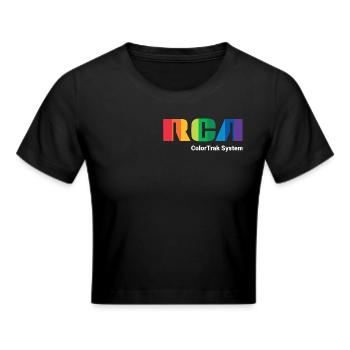 RCA ColorTrak System - Frauen Cropped T-Shirt - Schwarz - Vorne - Marisol (170cm)