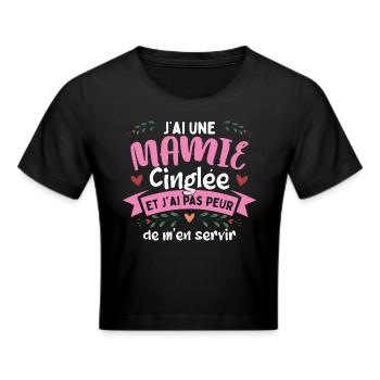 Petite-Fille Mamie Humour - Crop top - noir - Devant - Marisol (170cm)