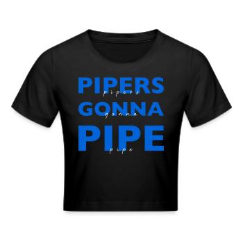 Scotland Bagpipe Bagpipe Musician Gift - Crop top - noir - Devant - Marisol (170cm)