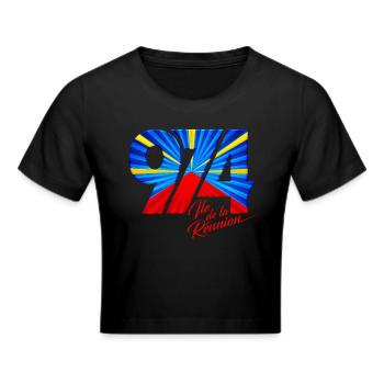 974 Ile de la Réunion Signature Maveli - Crop top - noir - Devant - Marisol (170cm)
