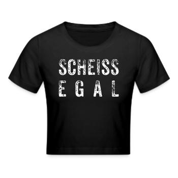 Scheiss Egal - Frauen Cropped T-Shirt - Schwarz - Vorne - Marisol (170cm)