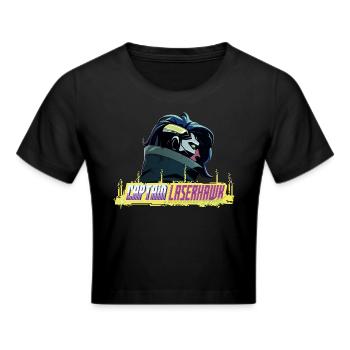 Captain Laserhawk Blood Dragon Dolph Laserhawk - Cropped T-Shirt - black - Front - Marisol (170cm)
