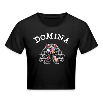Domina Herrin Einhorn - Frauen Cropped T-Shirt - Schwarz - Vorne - Marisol (170cm)