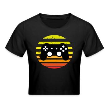 Jeux rétro - Crop top - noir - Devant - Marisol (170cm)