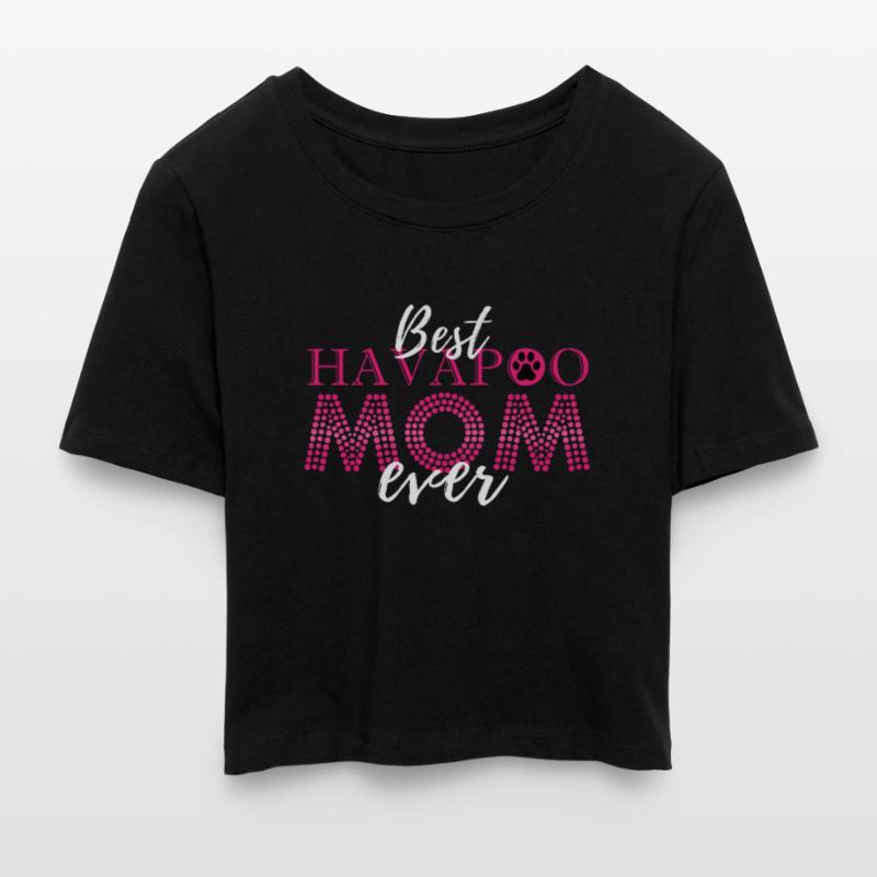 havapoo, havapoo havapoo himmel, Pudel Mischling, Frauen Cropped T-Shirt