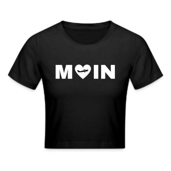 MOIN - Frauen Cropped T-Shirt - Schwarz - Vorne - Marisol (170cm)