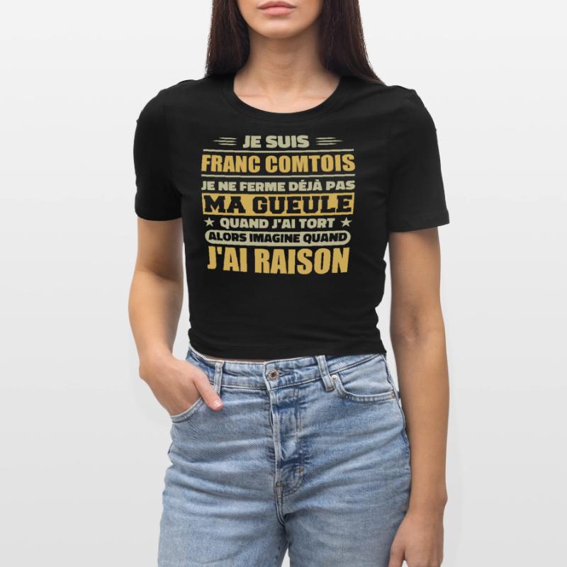 Franc comtois je ferme pas ma gueule franche comté Crop top