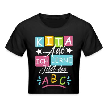 Kita Abgänger 2026 - Frauen Cropped T-Shirt - Schwarz - Vorne - Marisol (170cm)