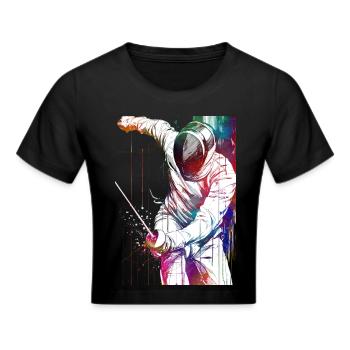 L’art sportif d’escrime #fencing #sport - Crop top - noir - Devant - Marisol (170cm)