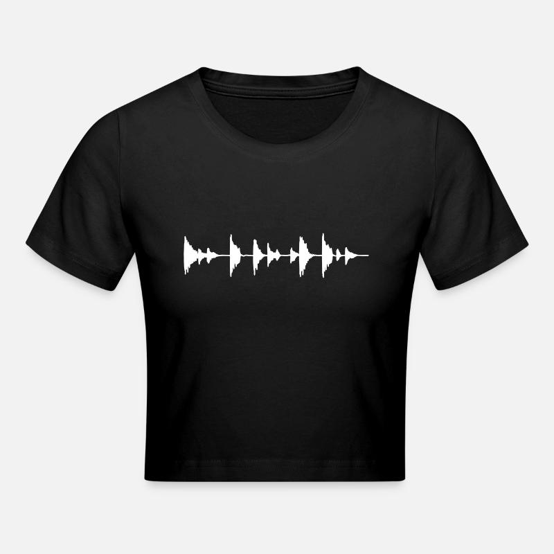 Waveform - Sample - Drumloop - Cropped T-Shirt - black
