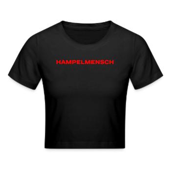 Trash Asset - Hampelmensch [red] - Frauen Cropped T-Shirt - Schwarz - Vorne - Marisol (170cm)
