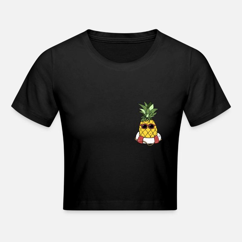 Pineapple - Cropped T-Shirt - black
