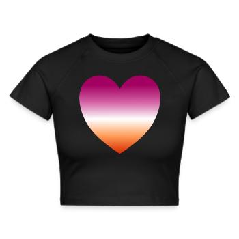 Cœur lesbien - Crop top - noir - Devant - Marisol (170cm)