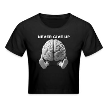 Bless you - Cropped T-Shirt - black - Front - Marisol (170cm)
