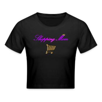 Shopping Mom - Cropped T-Shirt - black - Front - Marisol (170cm)