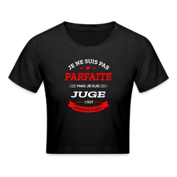 JUGE PARFAITE - Crop top - noir - Devant - Marisol (170cm)
