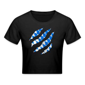 Bavière Drapeau bavarois Bleu Blanc Cadeau - Crop top - noir - Devant - Marisol (170cm)