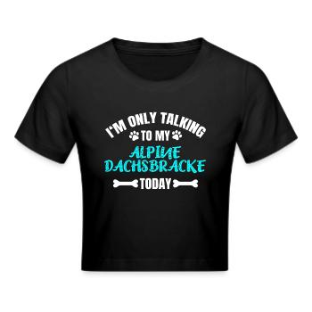 Alpine Dachsbracke - Cropped T-Shirt - black - Front - Marisol (170cm)