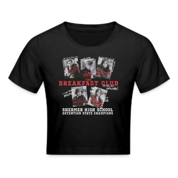 The Breakfast Club Quotes - Cropped T-Shirt - black - Front - Marisol (170cm)