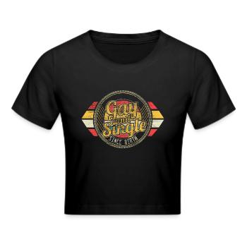Lesbian Single LGBT - Cropped T-Shirt - black - Front - Marisol (170cm)