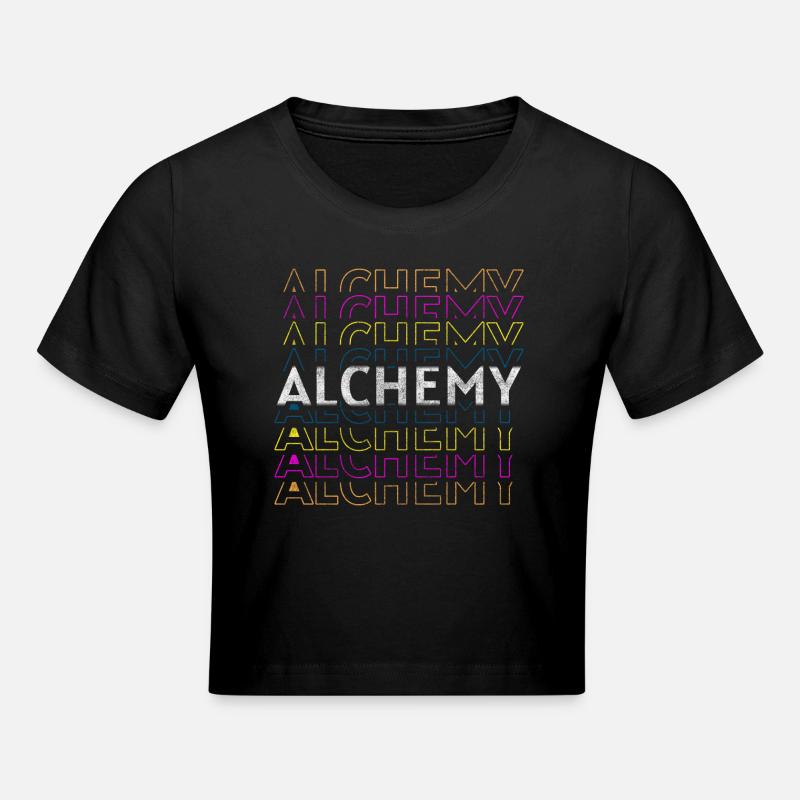Alchemy Healing Magic Chemist - Cropped T-Shirt - black