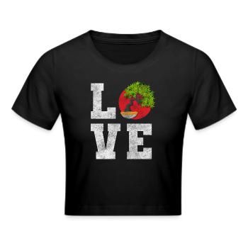 Bonsai Züchter - Frauen Cropped T-Shirt - Schwarz - Vorne - Marisol (170cm)